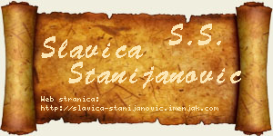 Slavica Stanijanović vizit kartica